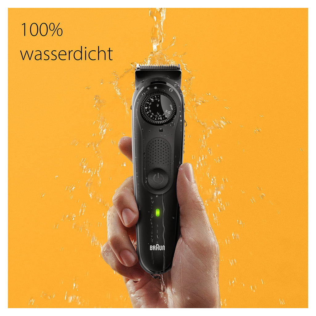 HerrenLux Barttrimmer Series 5, Elektrischer Bartschneider Herren mit 5 Zubehörteile, BT5430, Schwarz