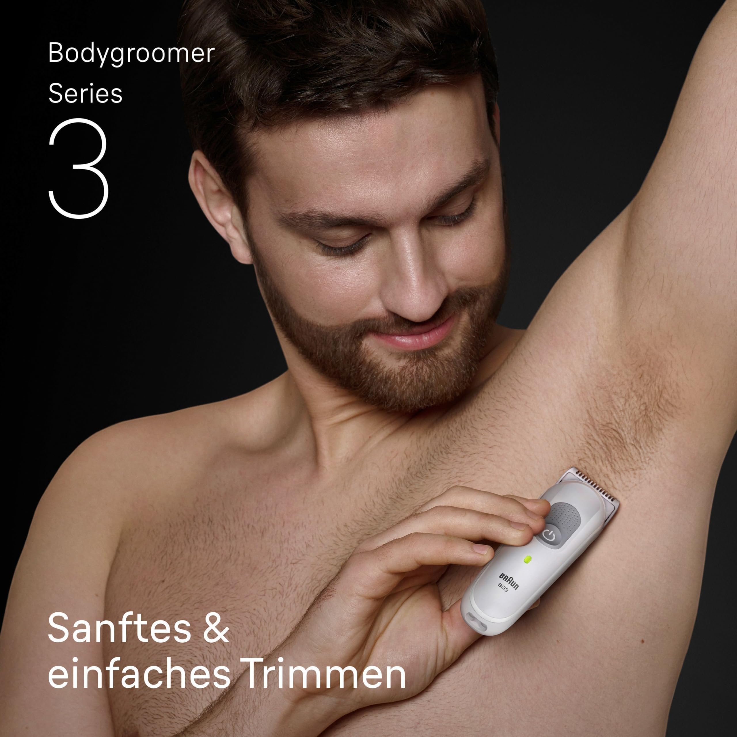 HerrenLux Pro Series 3, Elektrischer Körperrasierer Herren mit 3 Zubehörteile, BG3530, Grau