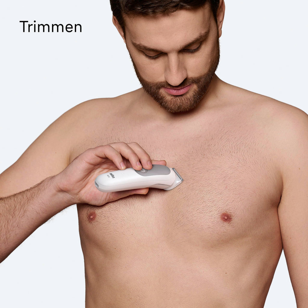 HerrenLux Pro Series 5, Elektrischer Körperrasierer Herren mit 2 Zubehörteile, BG5500, Grau