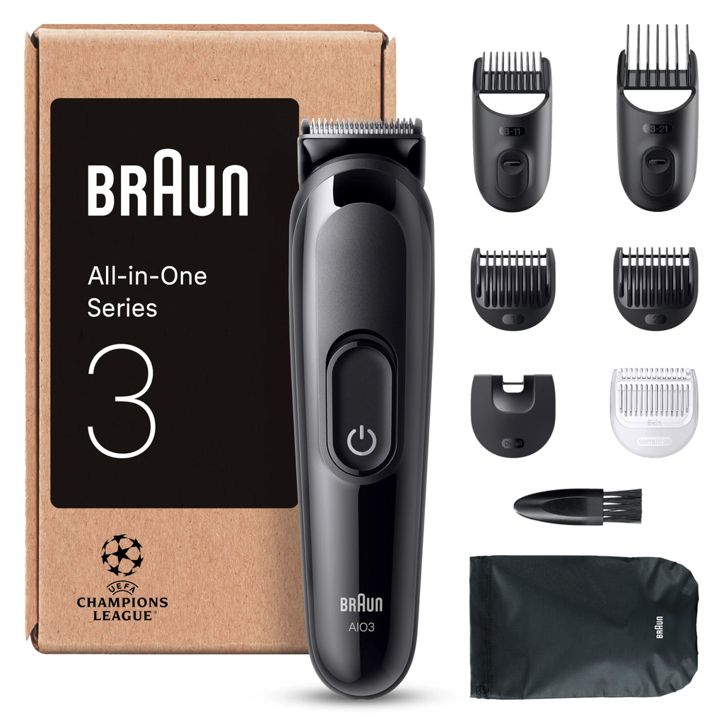 HerrenLux All-In-One Trimmer-Set 3, 6-in-1 Multigroom, Barttrimmer, MGK3420, Schwarz